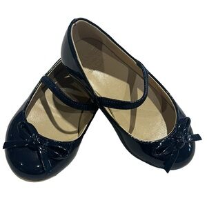 Janie and Jack Navy Dress Shoes with Bow